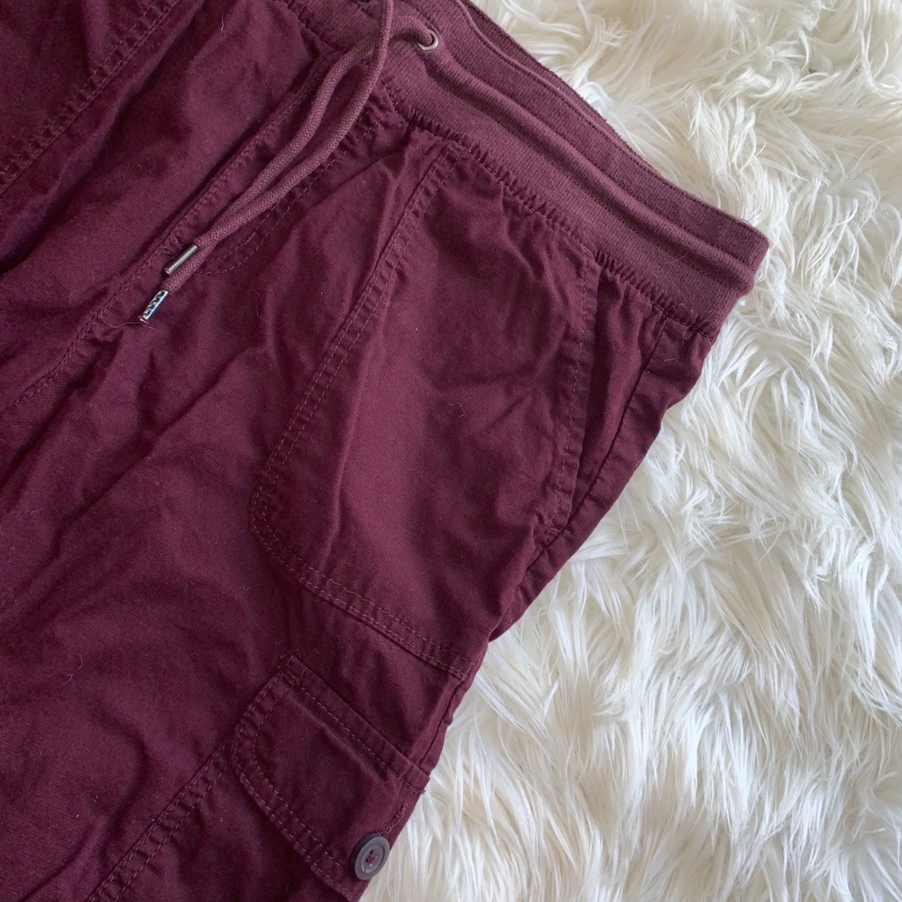 HARLOW Burgundy Cargo Pants